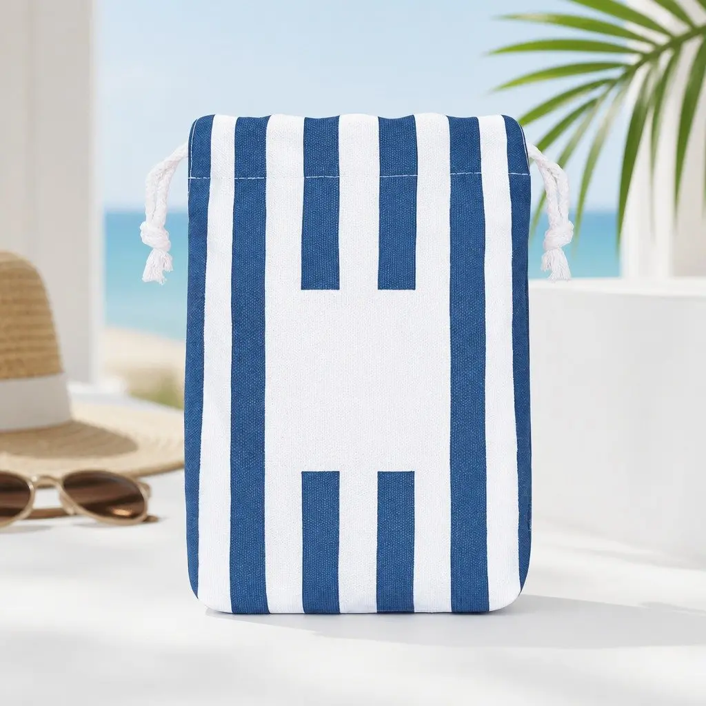 Kids Hooded Poncho Towel Whitsunday Blue M Quick Dry Swim Changing Robe