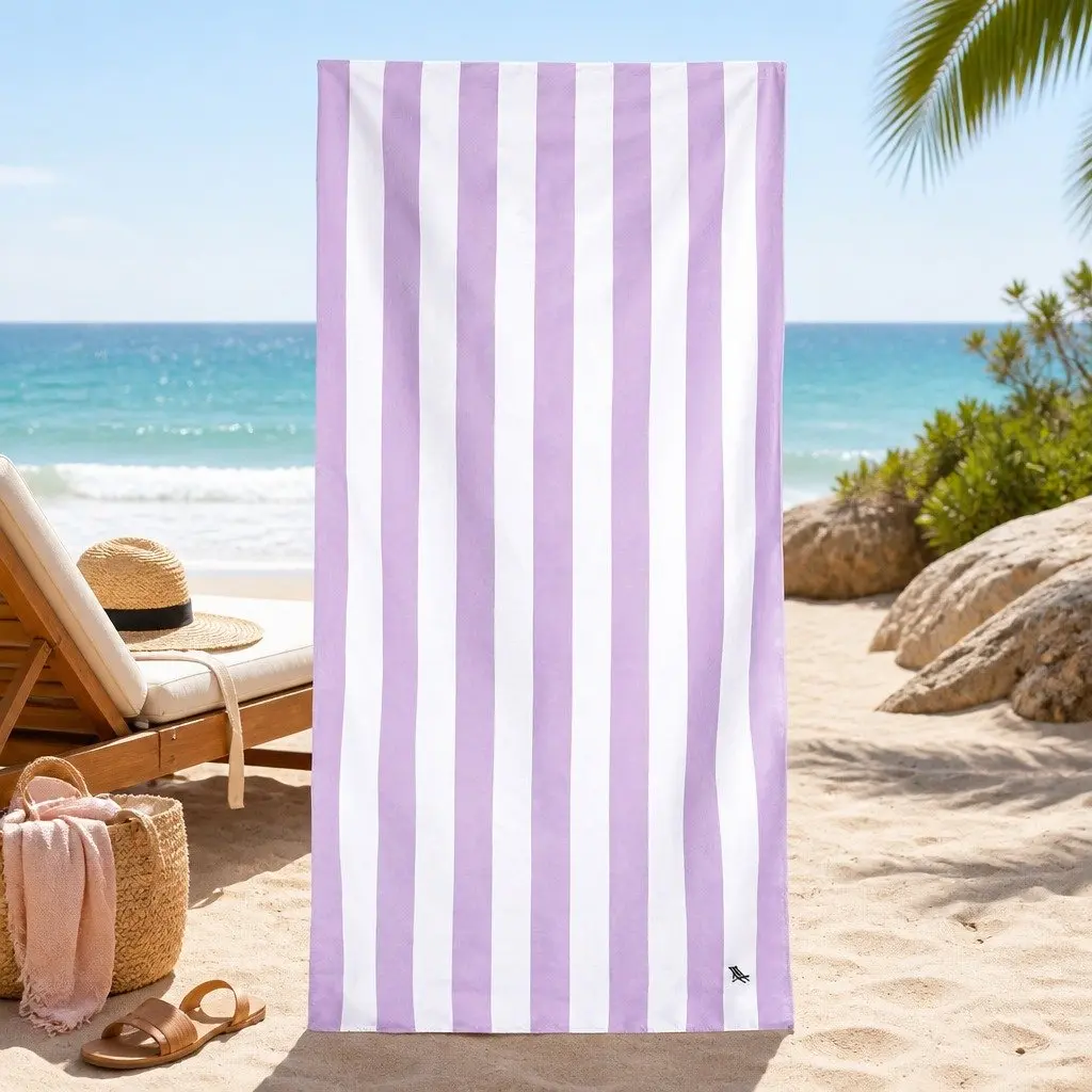 Quick Dry Beach Towel Lombok Lilac XL Compact Travel Towel Sand Free