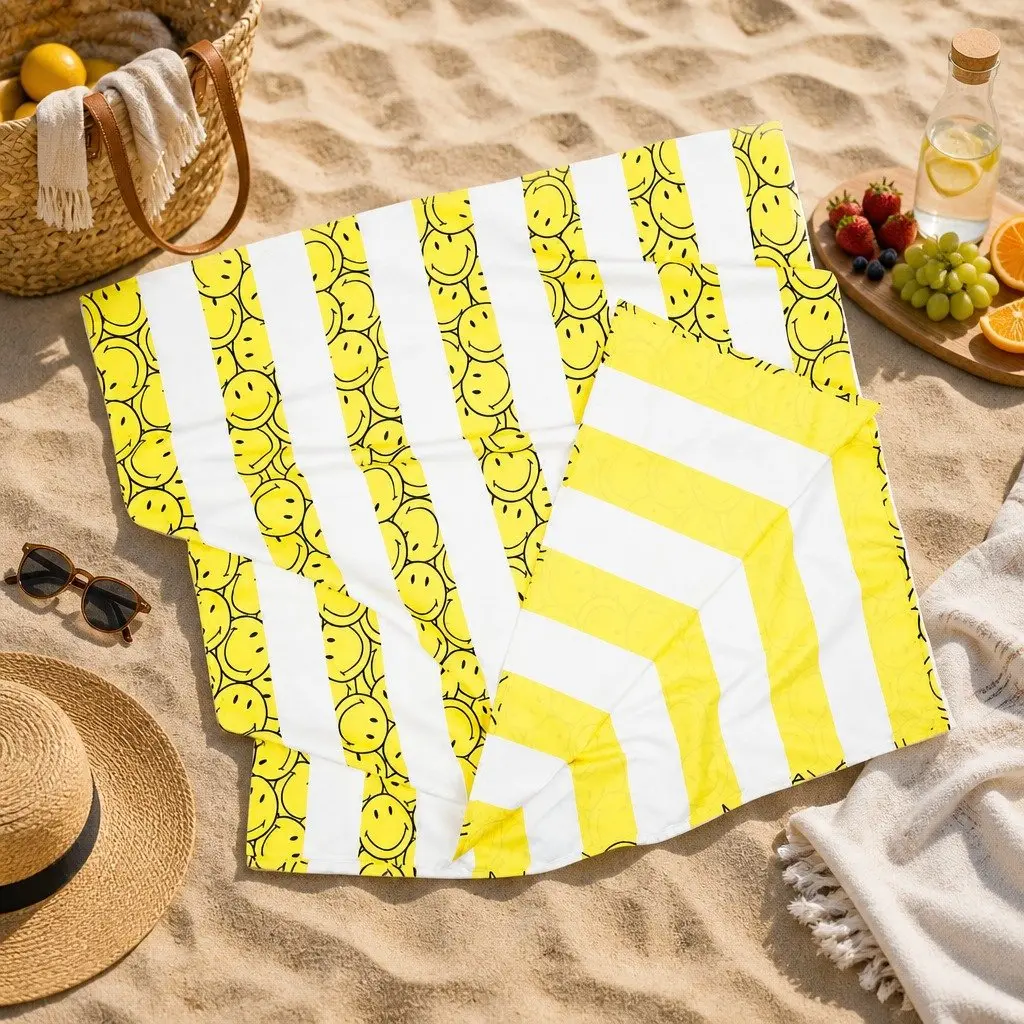 Kids Beach Towel Quick Dry Compact Lightweight Child Size Super Absorbent Sand Resistant