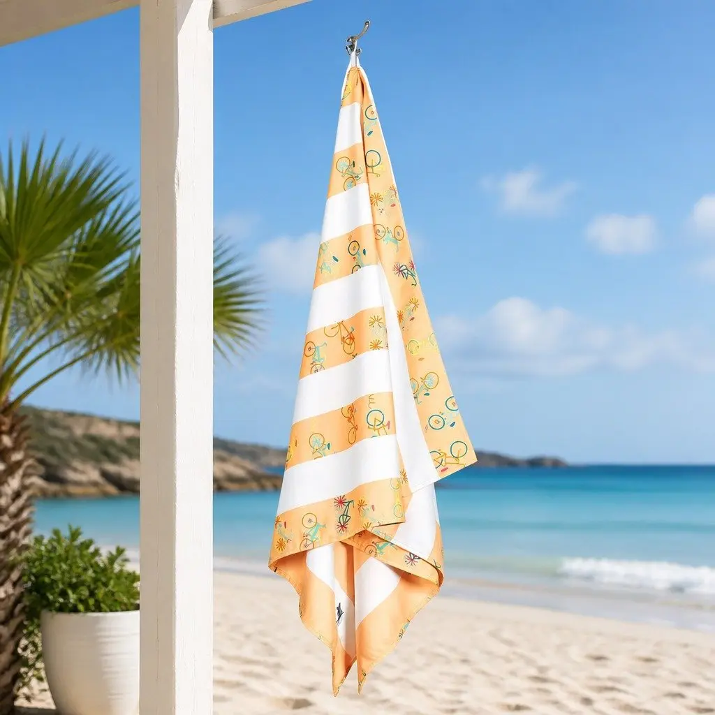 Kids Beach Towel Quick Dry Compact Lightweight Sand Free Pool Swim Playful