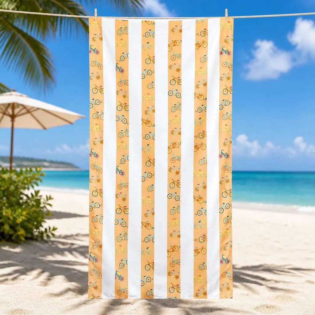 Kids Beach Towel Quick Dry Compact Lightweight Sand Free Pool Swim Playful