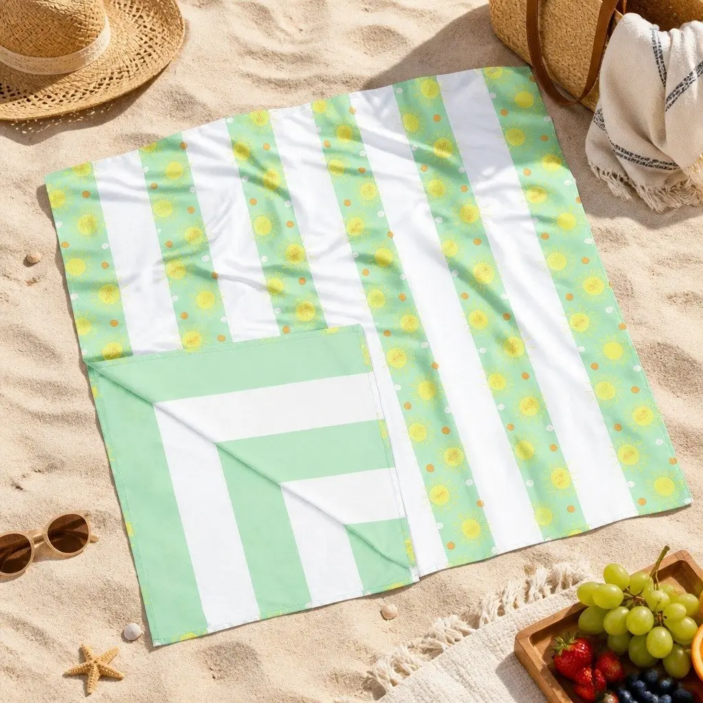 Kids Beach Towel Quick Dry Compact Lightweight Sand Free Swimming Pool