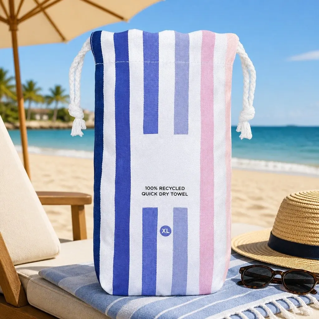 Extra Large Quick Dry Beach Towel Dusk to Dawn 200cm Sand Resistant Lightweight Travel