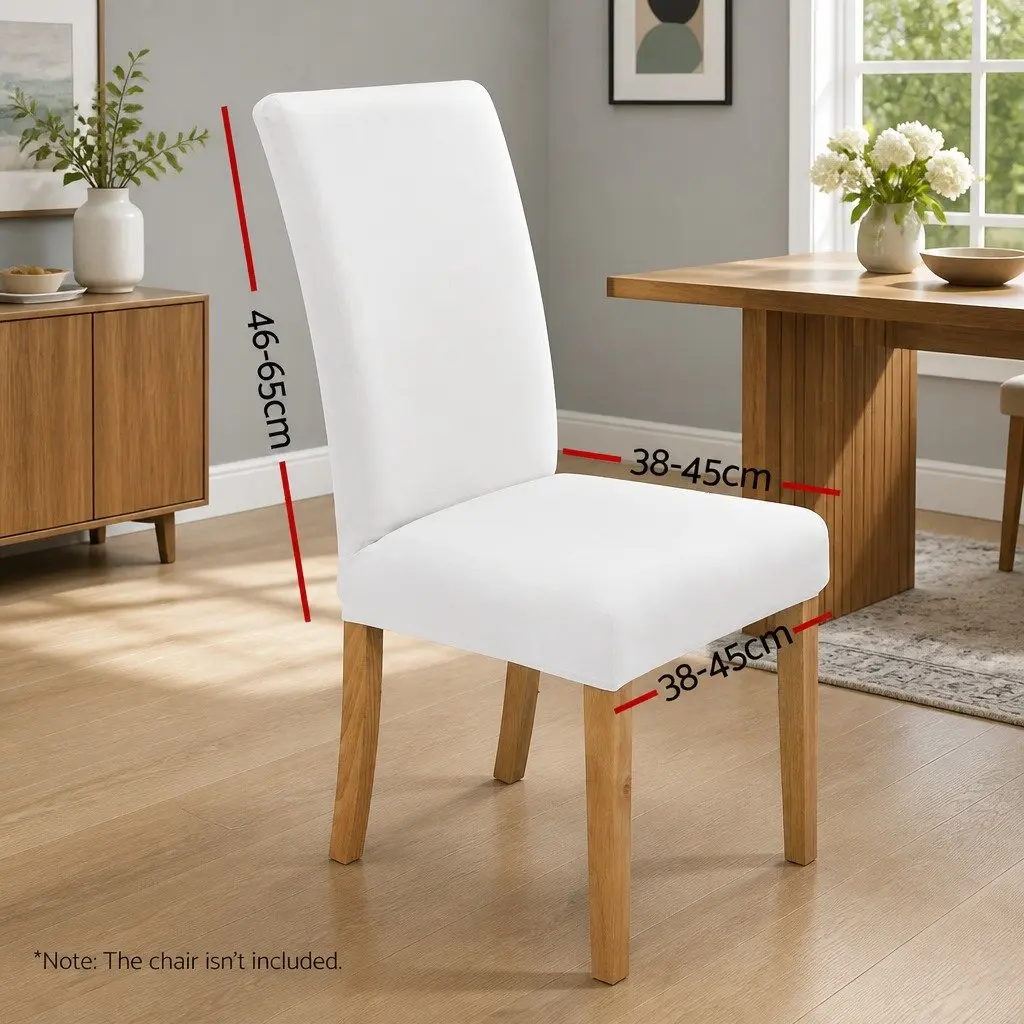 Dining Chair Covers White 4 Piece Spandex Stretch Slipcovers