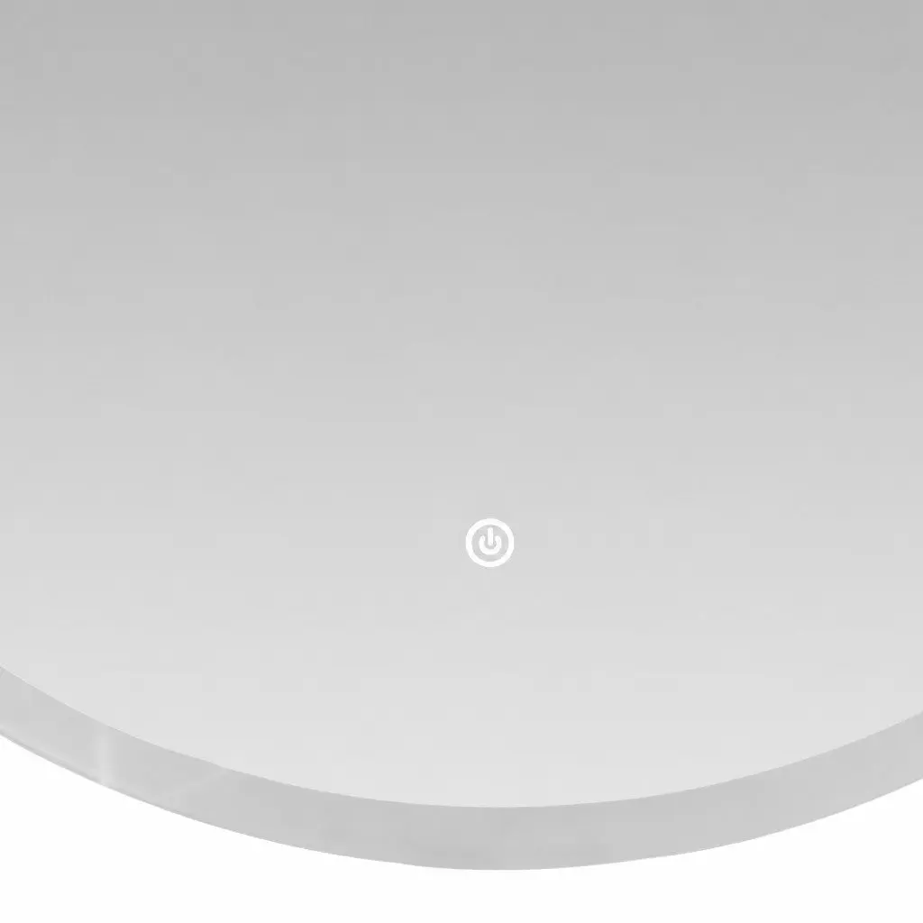 Round LED Bathroom Mirror 60cm Adjustable Brightness Anti-fog Waterproof