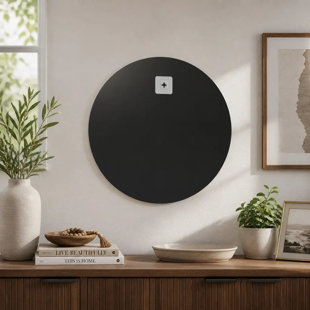 50cm Round Frameless Tempered Glass Wall Mirror Modern Bathroom Bedroom Home