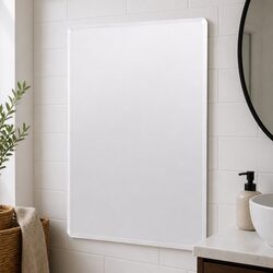 Frameless Wall Vanity Mirror Bathroom Decorative HD Glass Anti-explosion 60x45cm