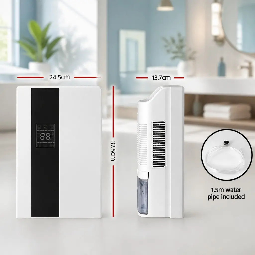 Dehumidifier White 2L Water Tank Quiet Operation Smart Control