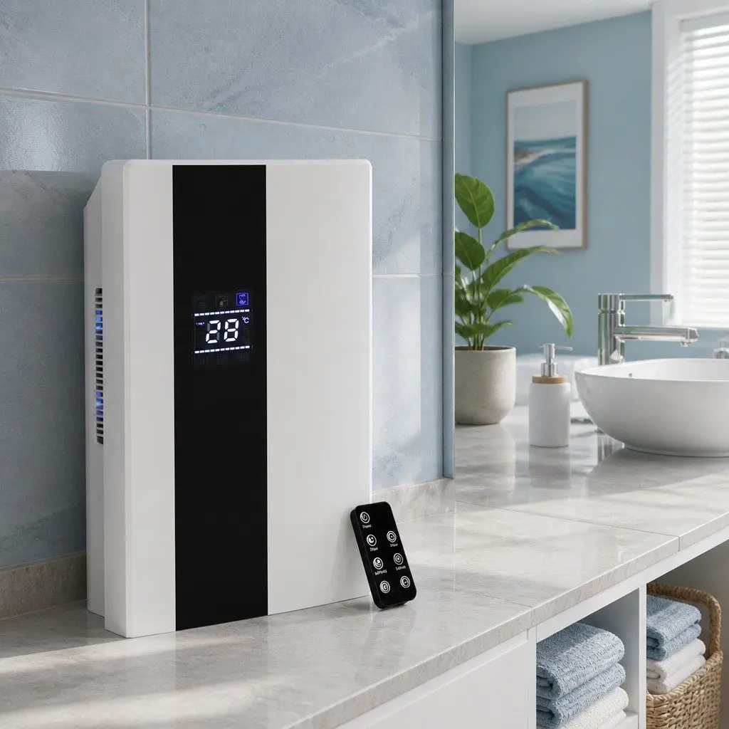 Dehumidifier White 2L Water Tank Quiet Operation Smart Control