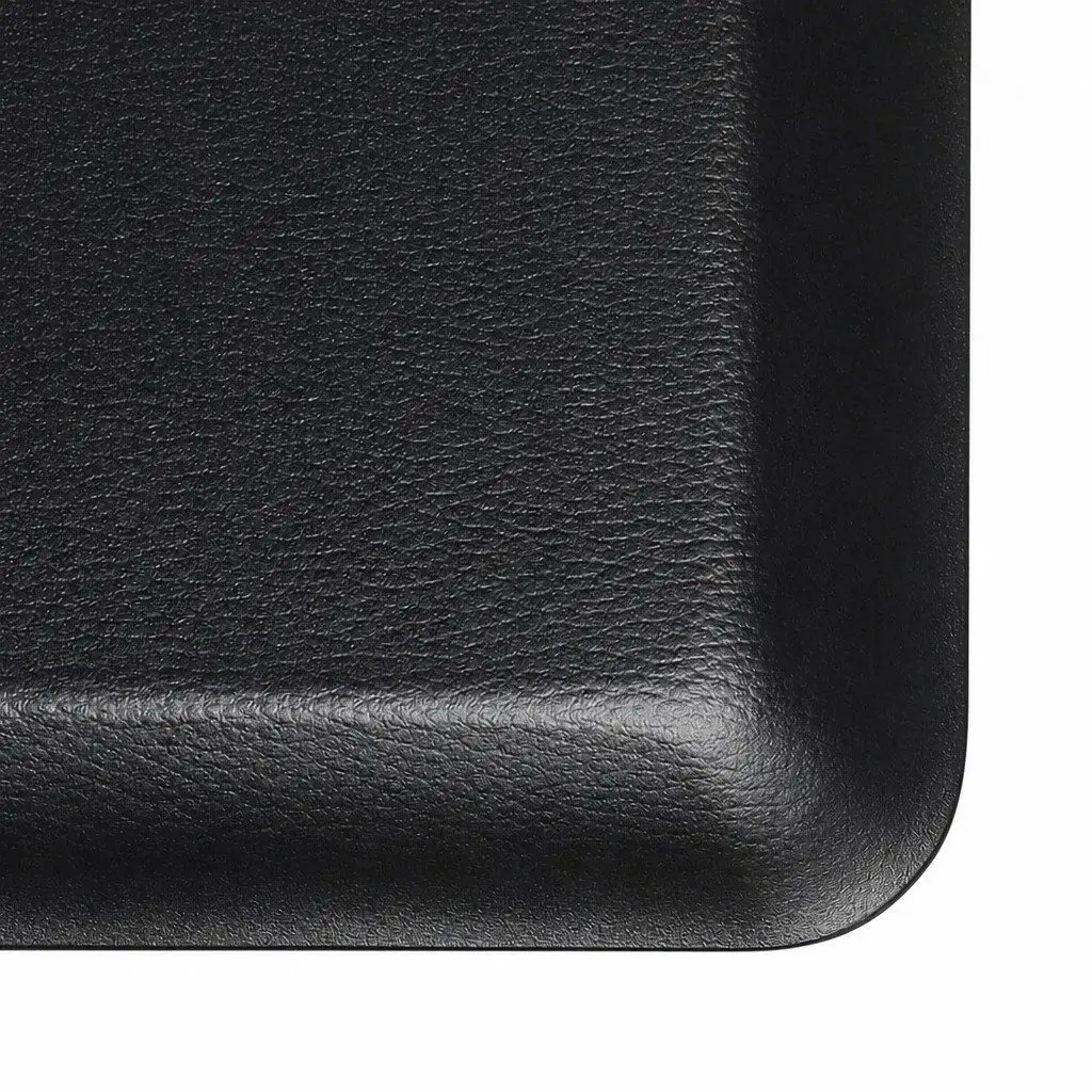 Anti Fatigue Mat Black 50x80cm Non-Slip Surface Bevelled Edge