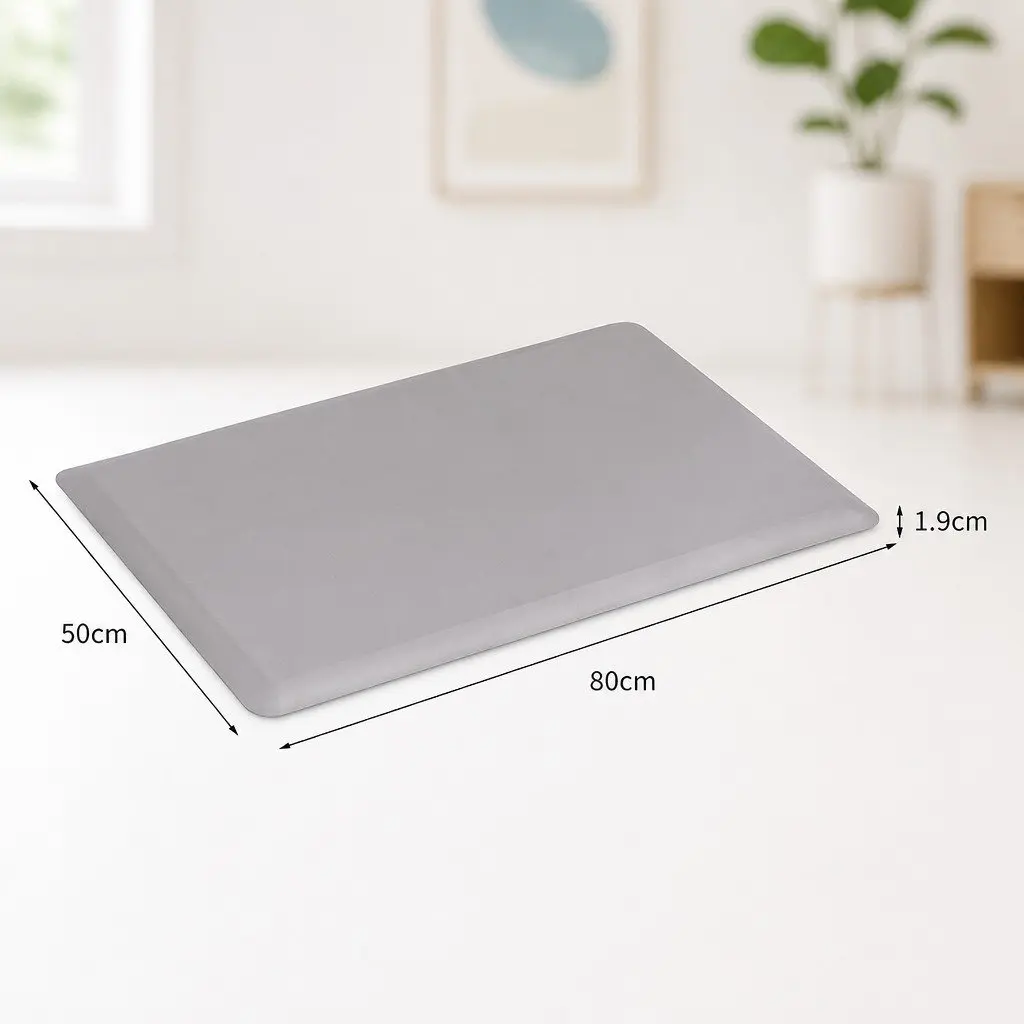 Anti Fatigue Standing Mat Grey 50x80cm Non Slip Comfort Foam