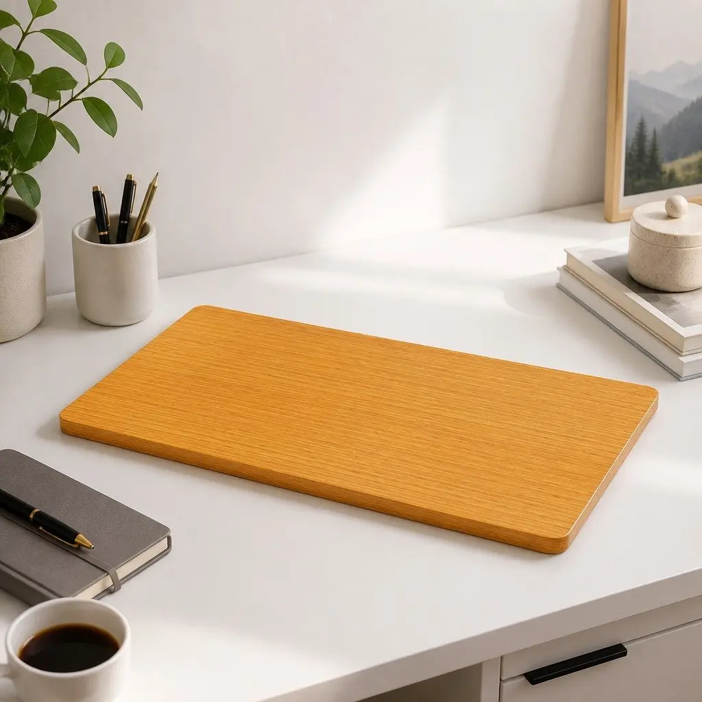 Desktop Table Top Natural 140x70cm MDF Veneer Smooth Surface Pre-drilled Holes