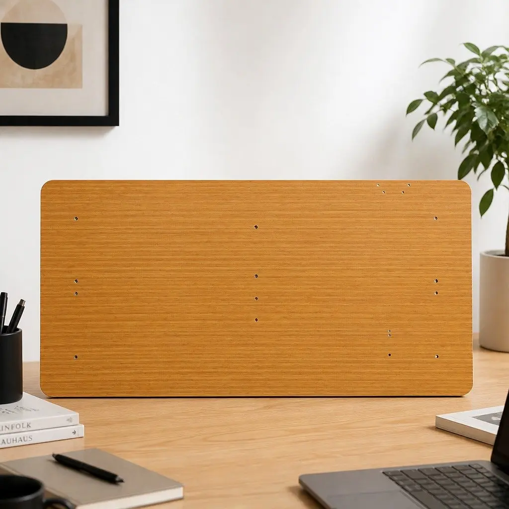 Desktop Table Top Natural 140x70cm MDF Veneer Smooth Surface Pre-drilled Holes