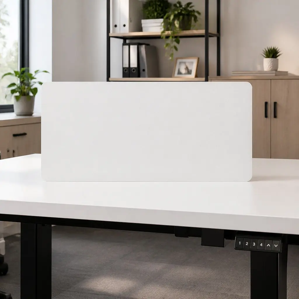 Desktop Table Top White 140x70cm Pre-Drilled Particle Board MDF Veneer