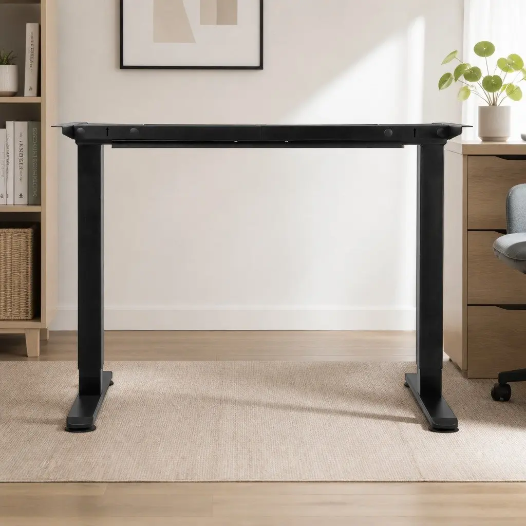 Electric Standing Desk Frame Black Adjustable Height Dual Motor Motorised Home Office
