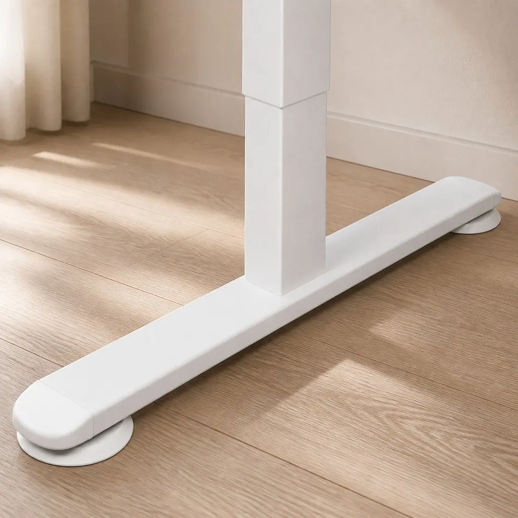 Motorised Standing Desk Frame White Height Adjustable Single Motor Office Home