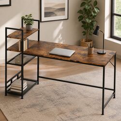 Compact 160cm Computer Desk with Modern Storage