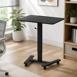 Compact Mobile Standing Desk with Adjustable Features