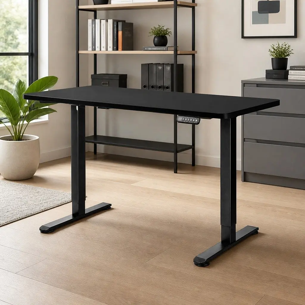 Black Motorised Standing Desk 120cm x 60cm