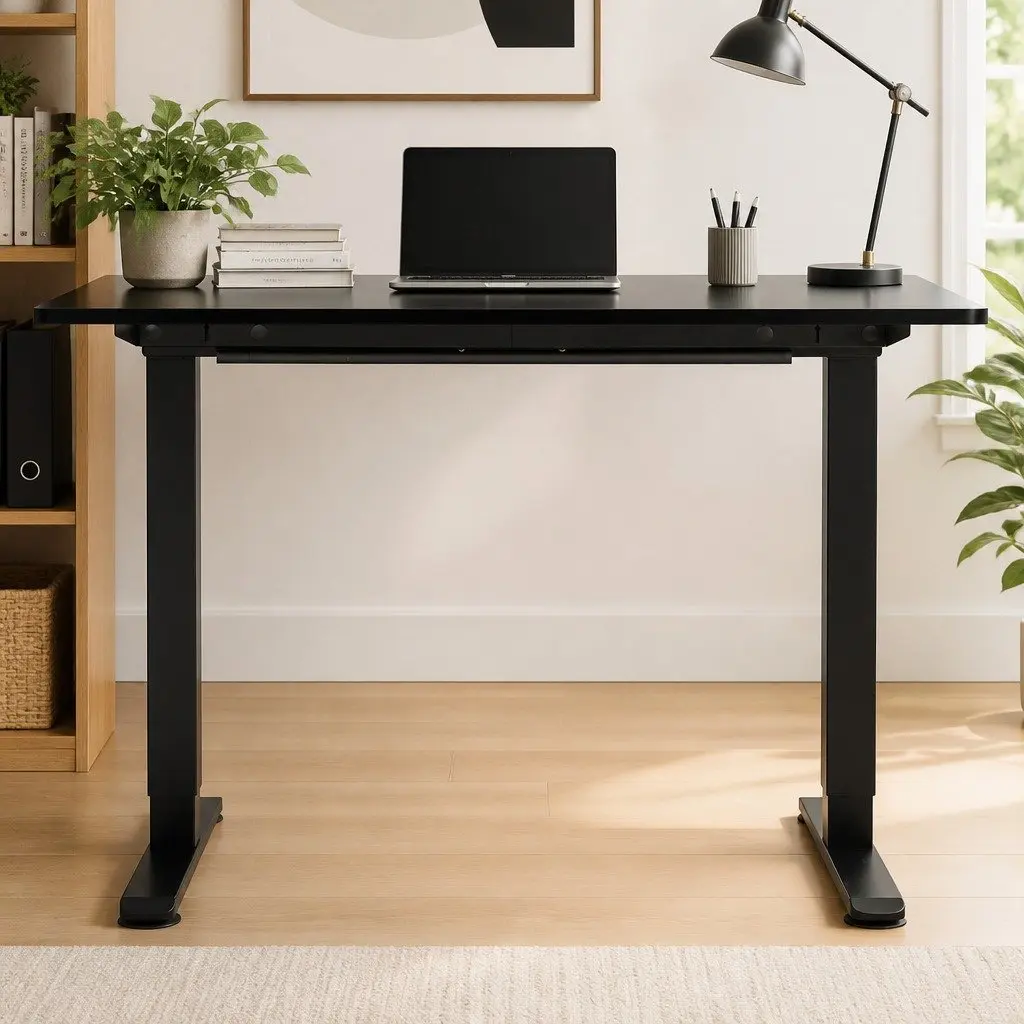 Black Motorised Standing Desk 120cm x 60cm