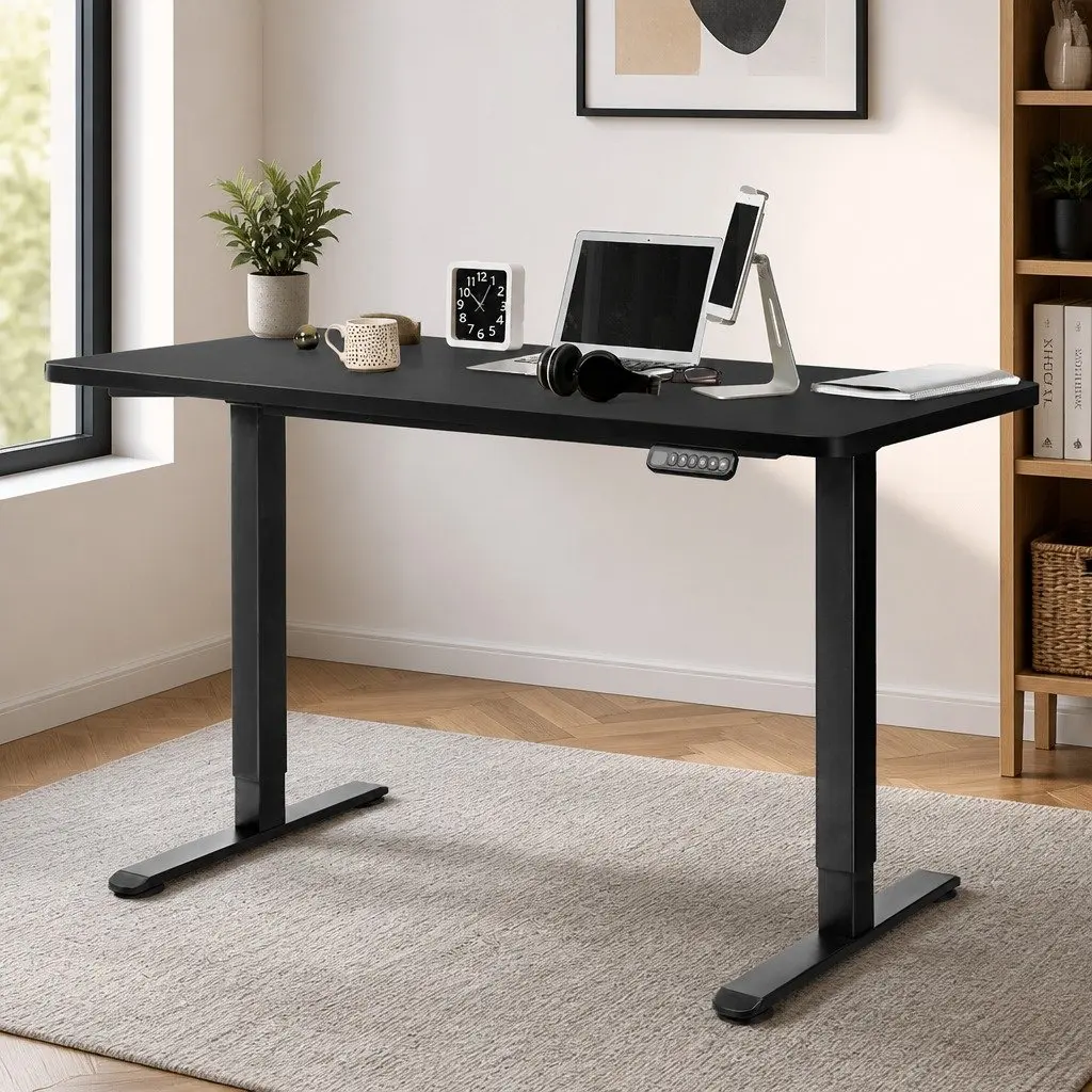 Black Motorised Standing Desk 120cm x 60cm