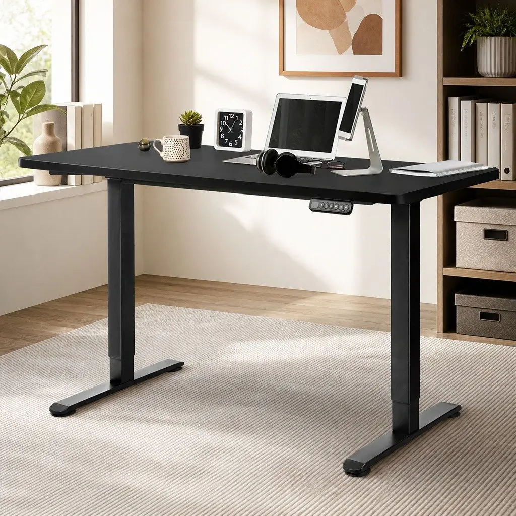 Black Motorised Standing Desk 120cm x 60cm