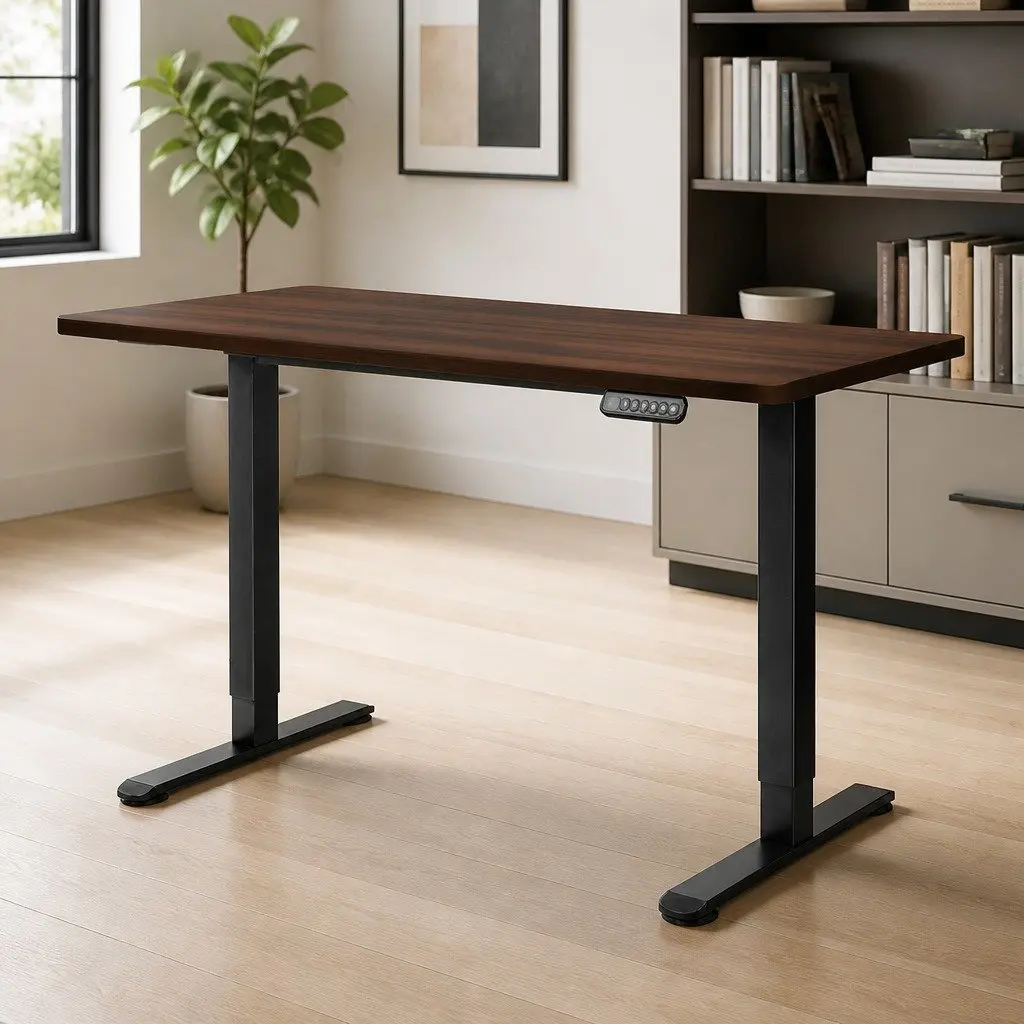 Motorised Standing Desk with Walnut Top