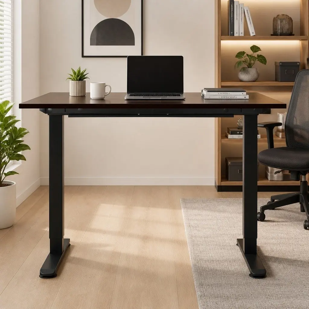 Motorised Standing Desk with Walnut Top