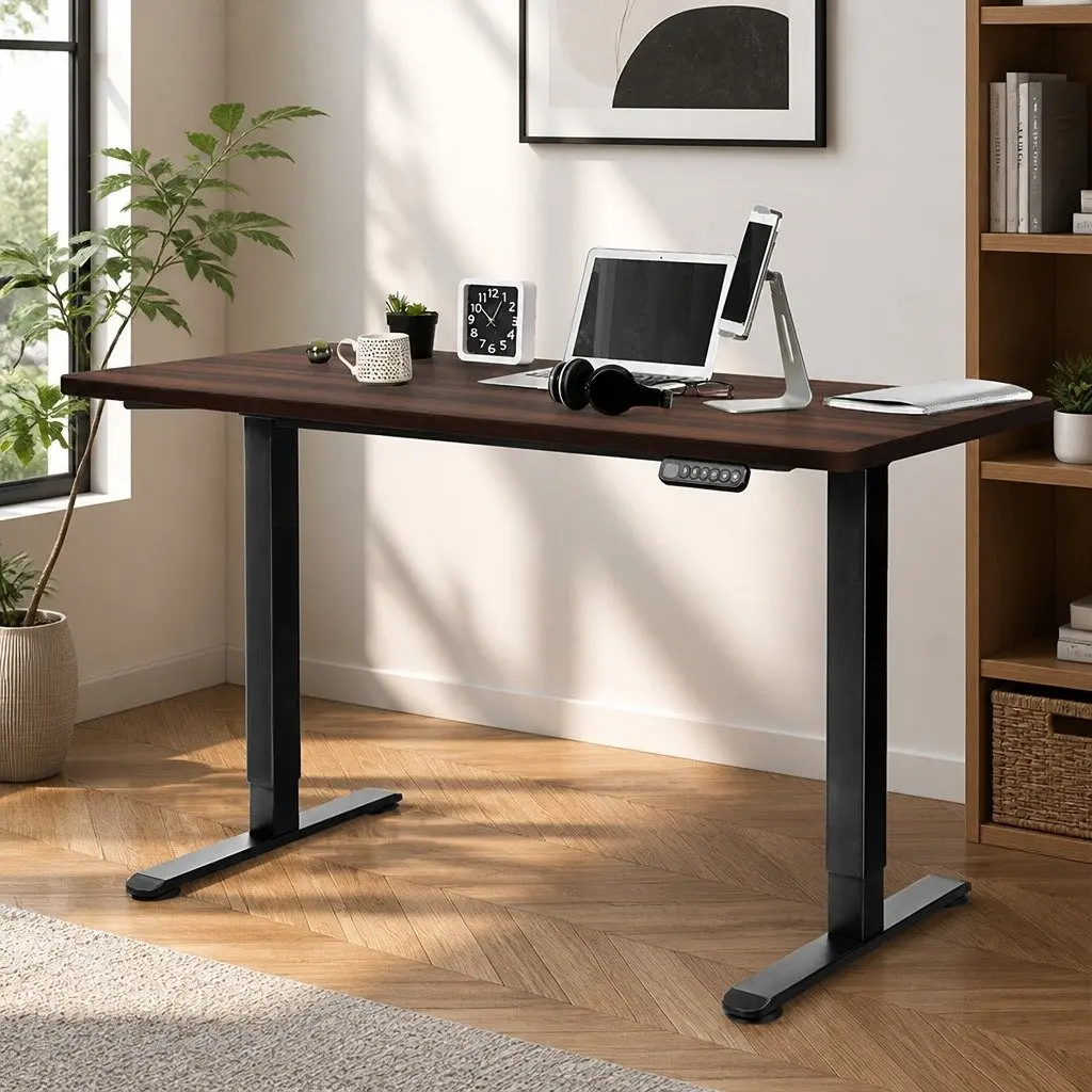 Motorised Standing Desk with Walnut Top