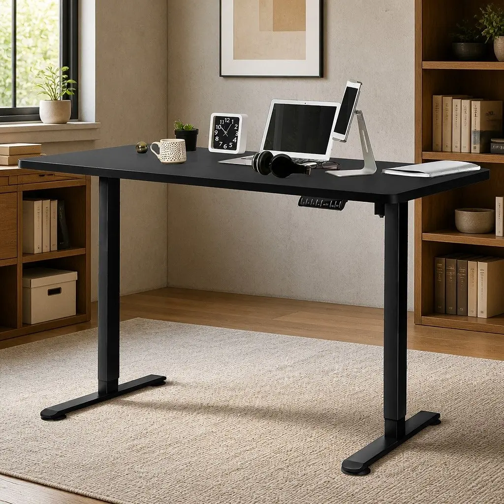 Motorised Standing Desk with Adjustable Height in Black