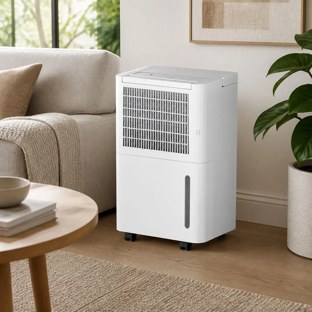 Dehumidifier White 12L 2-in-1 Portable Quiet Removes Moisture