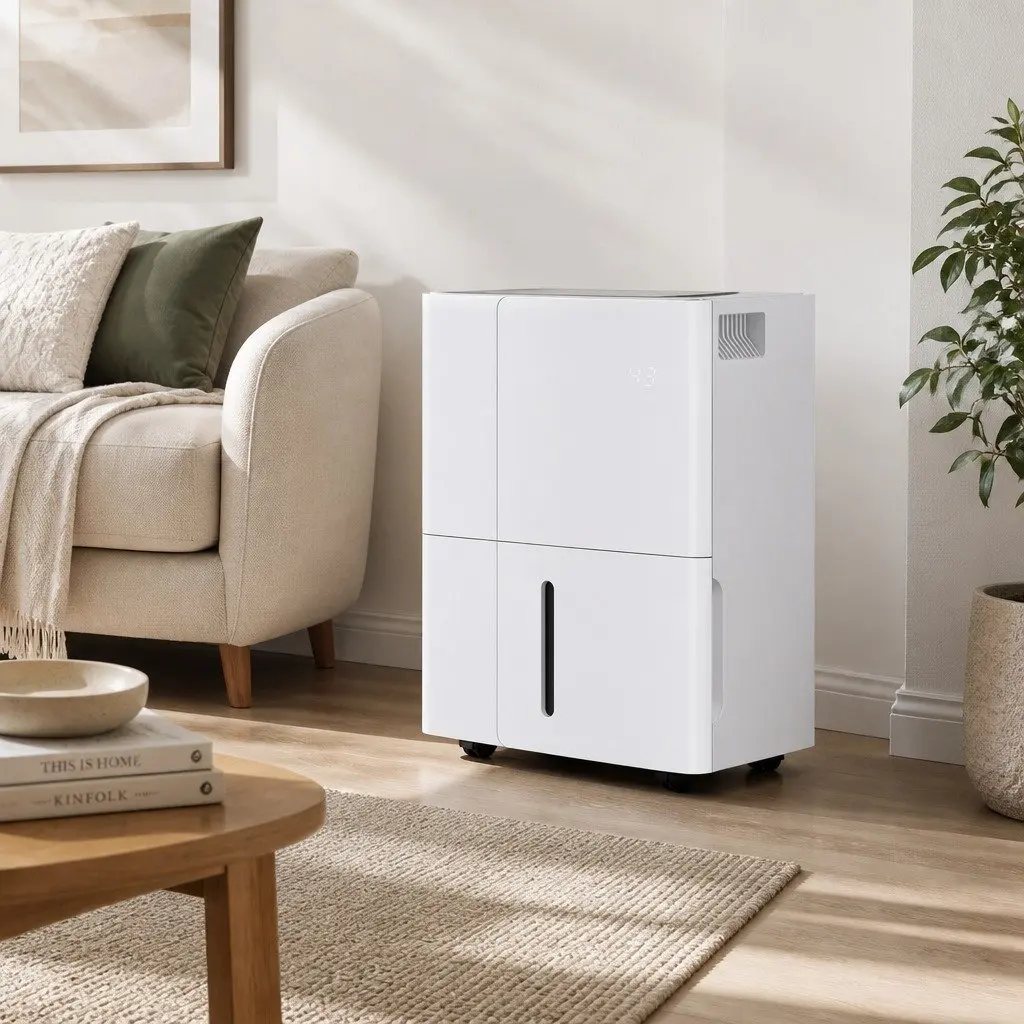 Dehumidifier White 30L/Day Portable Moisture Control with Multiple Operating Modes and Programmable Timer