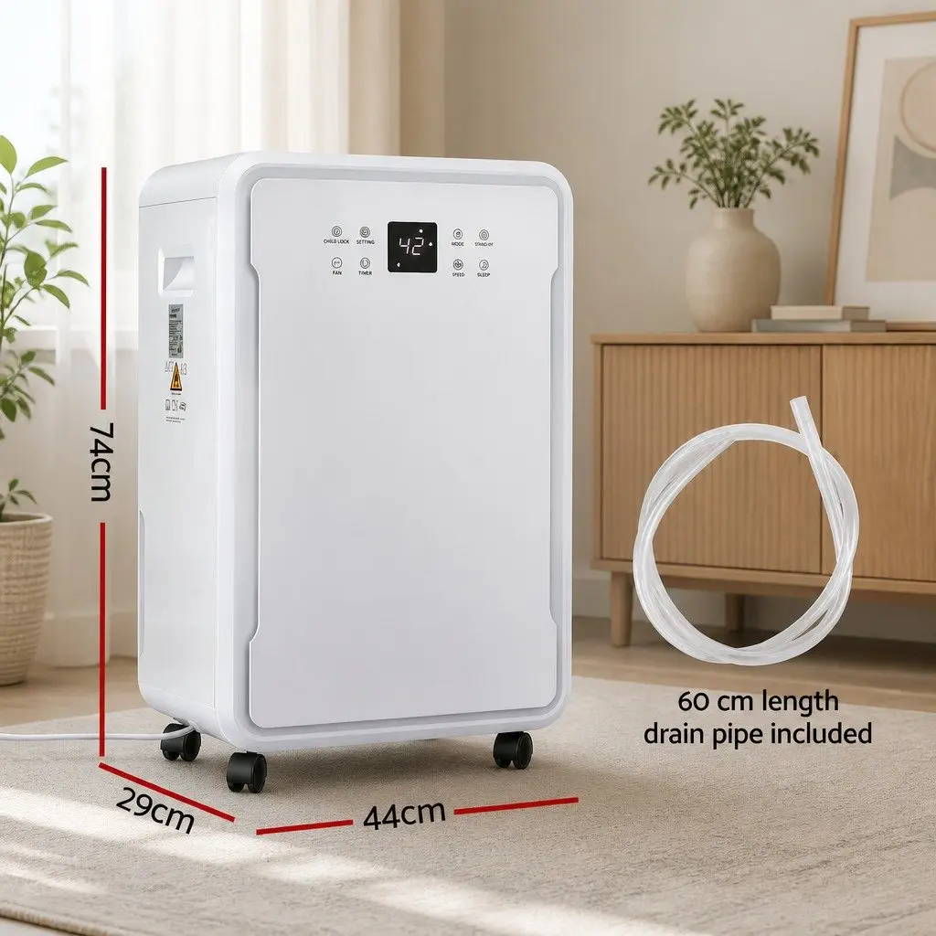 Dehumidifier White Large Room 50L/Day Laundry Mode Timer
