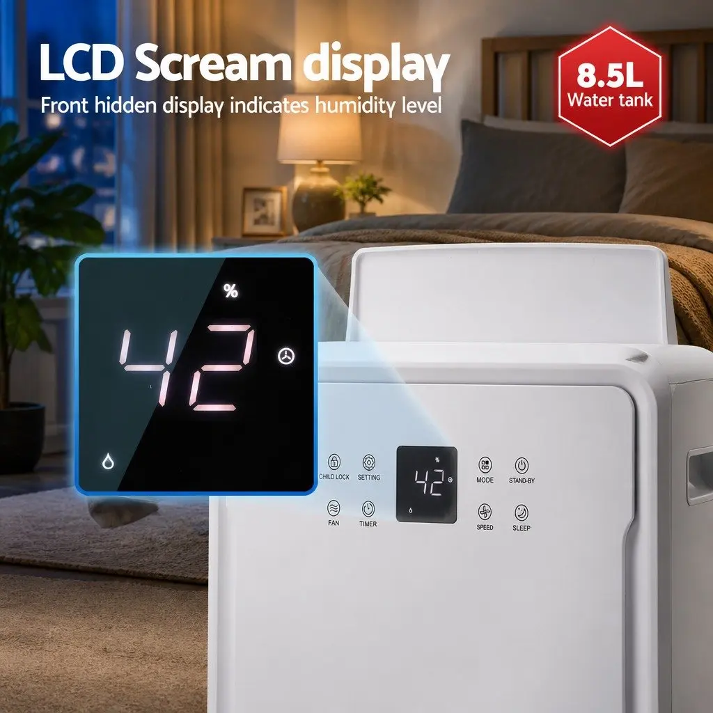 Dehumidifier White Large Room 50L/Day Laundry Mode Timer