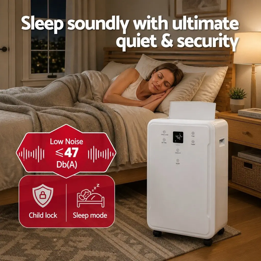 Dehumidifier White Large Room 50L/Day Laundry Mode Timer