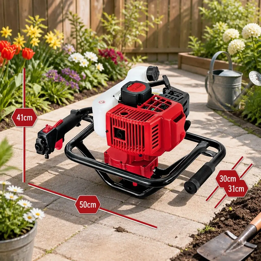 65cc Petrol Post Hole Digger Motor Engine 2-Stroke Auger Borer Power Tool