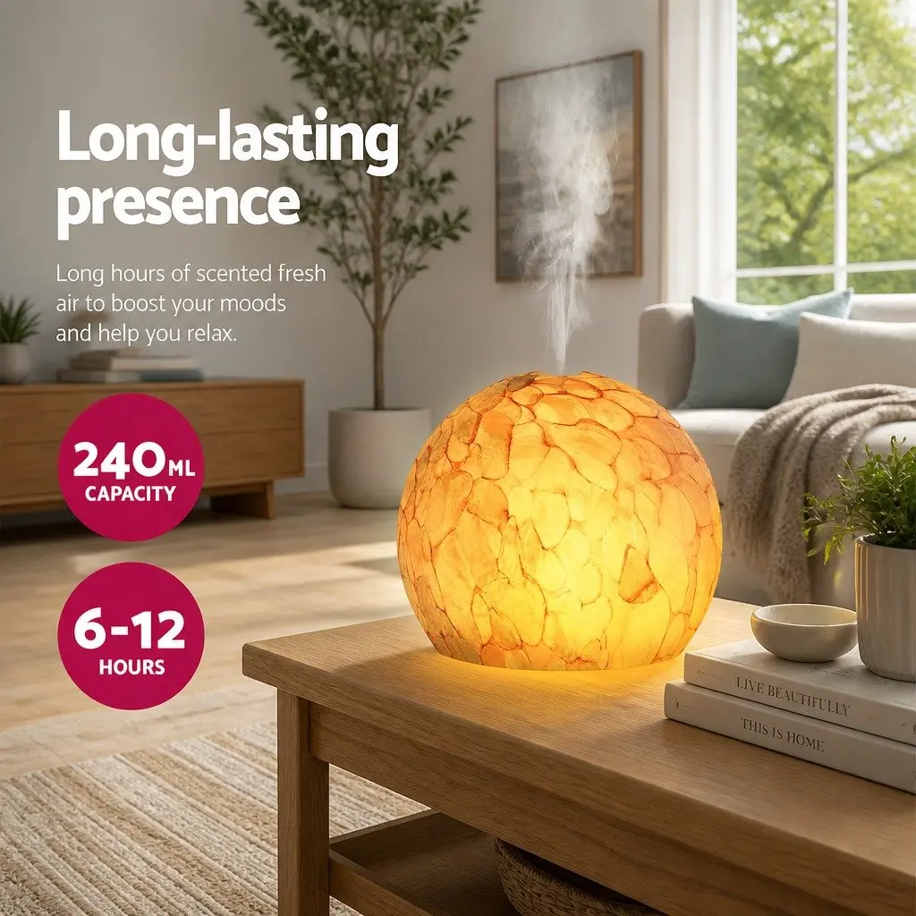 Aroma Diffuser Blue 240ml Ultrasonic Aromatherapy Humidifier with Adjustable Colour Changing Light
