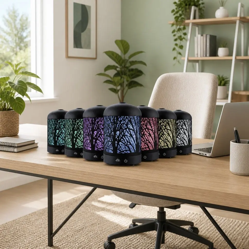 Ultrasonic Aroma Diffuser with Multi-Functionality