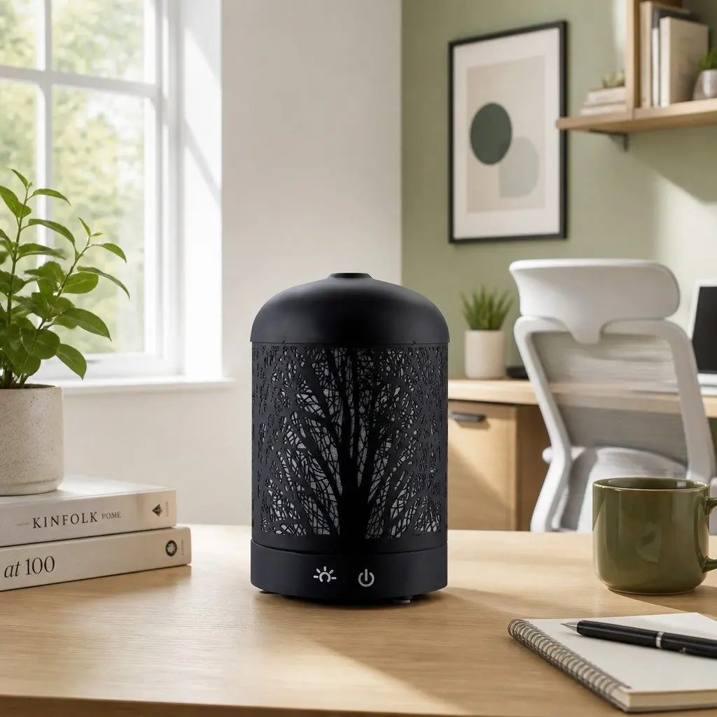 Aroma Diffuser Black 160ml Ultrasonic Technology 4-in-1 Function Night Light