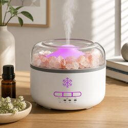 Aroma Diffuser Ultrasonic Humidifier 150ml Salt Lamp 7 LED Color Night Light