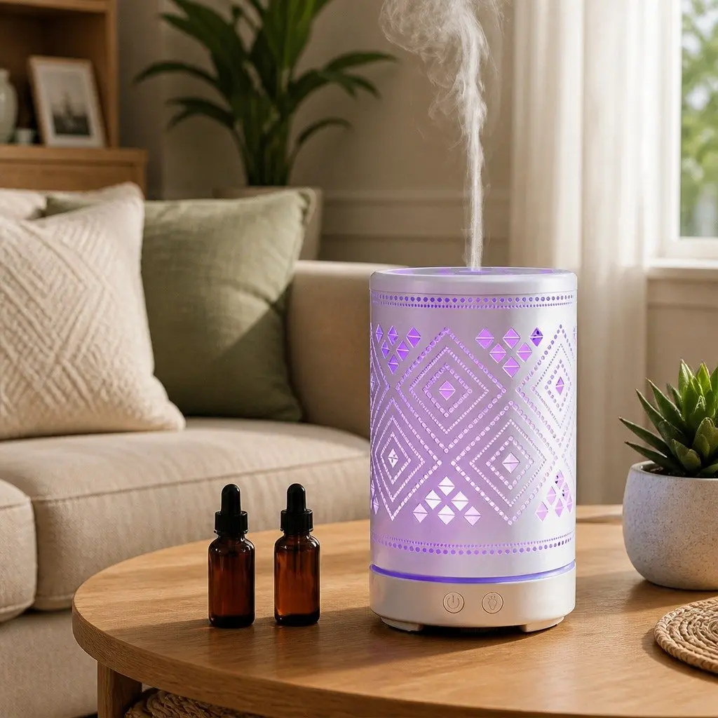 100ml Ultrasonic Aroma Diffuser with LED Light