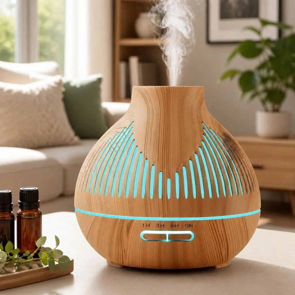 400ml Ultrasonic Aroma Diffuser with LED Lighting