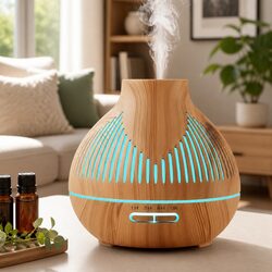 Compact 400ml Ultrasonic Aroma Diffuser with LED Lighting