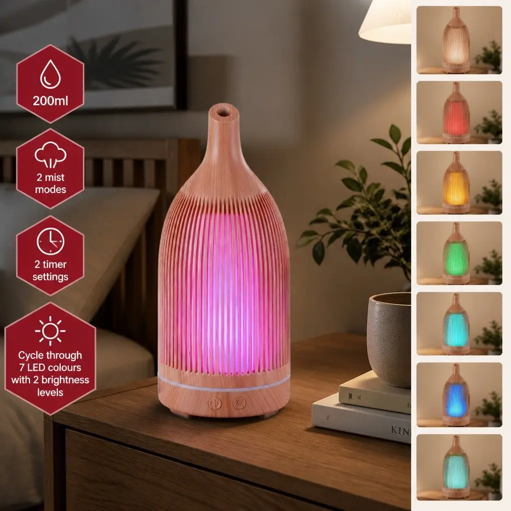 Aroma Diffuser with 7 Colors and Timer Options