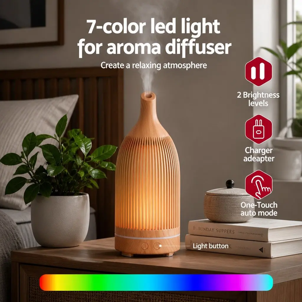 Aroma Diffuser with 7 Colors and Timer Options