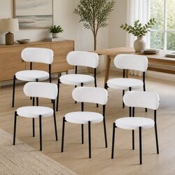 Your New Favorite Dining Chairs: Set of 6 in White Sherpa