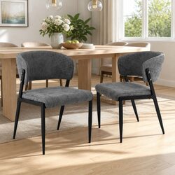 Grey Linen Chairs - Set of Two, Quality Comfort