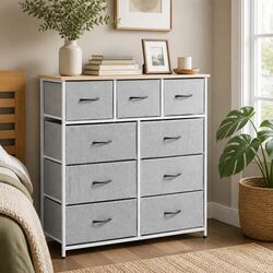 Concise 9 Drawer Dresser for Effective Storage Solutions