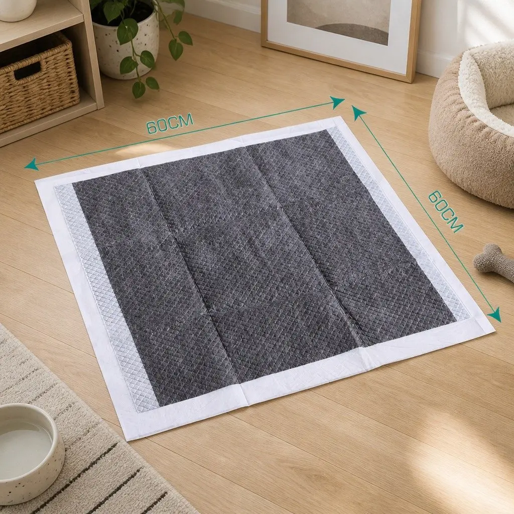 Pet Training Pads Charcoal 60x60cm Super Absorbent Odour Control