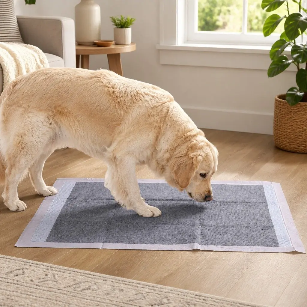 Pet Training Pads Charcoal 60x60cm Super Absorbent Odour Control